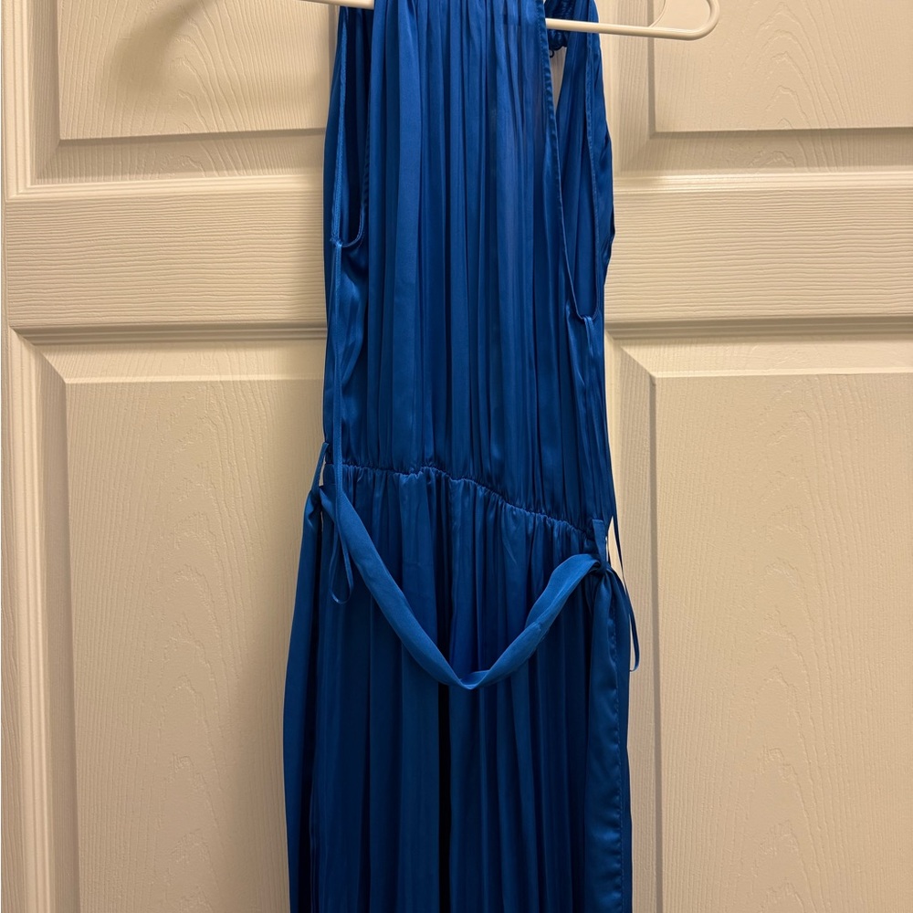 Elegant Blue Sleeveless Jumpsuit